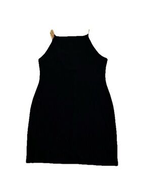 NEW!!! H&M Black mini bodycon curve flattering strap sleeveless dress Sz XL